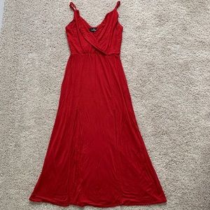✅SOLD LuLu’s Red Midi Dress